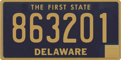 DE license plate 863201