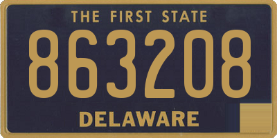 DE license plate 863208