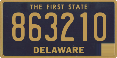 DE license plate 863210