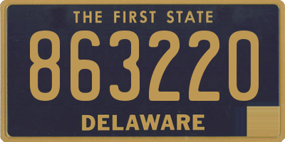 DE license plate 863220