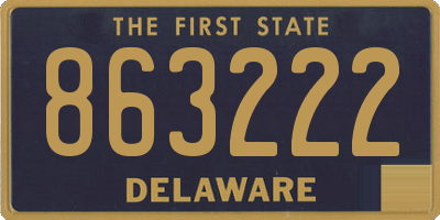 DE license plate 863222