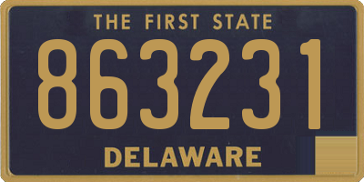 DE license plate 863231