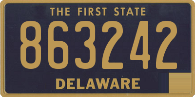 DE license plate 863242