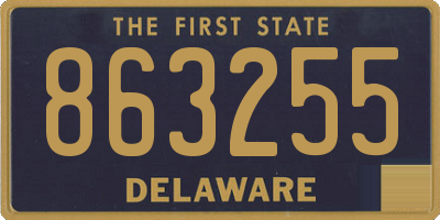 DE license plate 863255