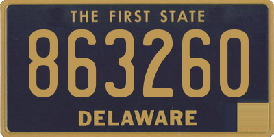 DE license plate 863260
