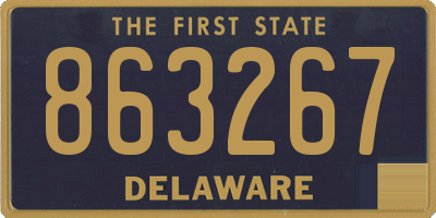 DE license plate 863267