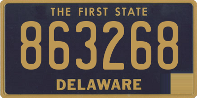 DE license plate 863268