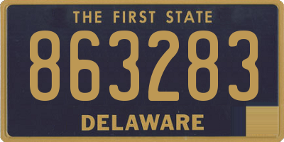 DE license plate 863283
