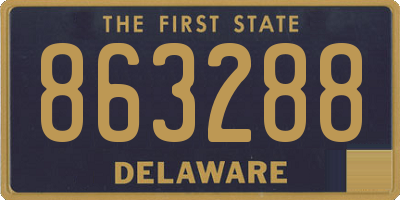 DE license plate 863288