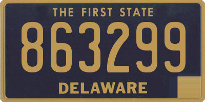DE license plate 863299
