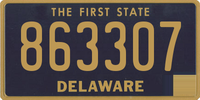 DE license plate 863307
