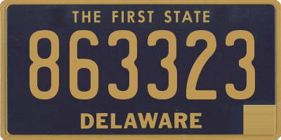 DE license plate 863323
