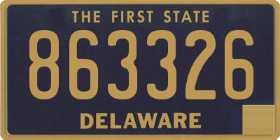 DE license plate 863326