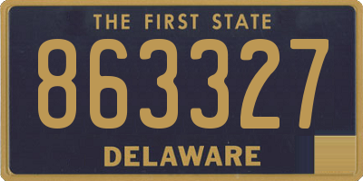 DE license plate 863327
