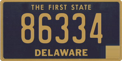 DE license plate 86334