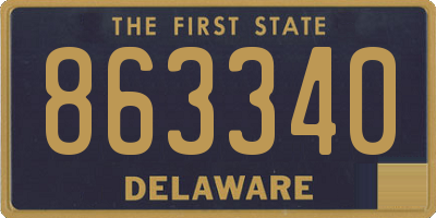 DE license plate 863340