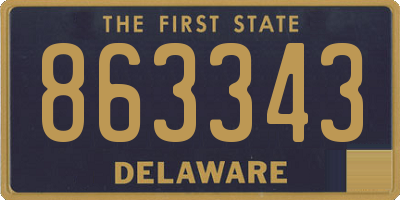 DE license plate 863343