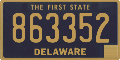 DE license plate 863352