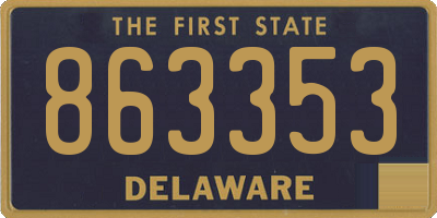 DE license plate 863353