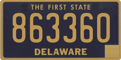DE license plate 863360