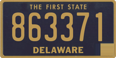 DE license plate 863371
