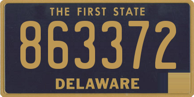 DE license plate 863372