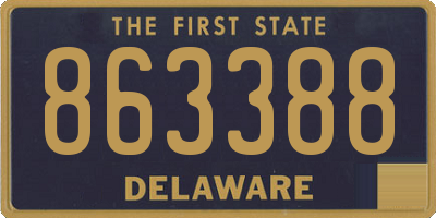 DE license plate 863388