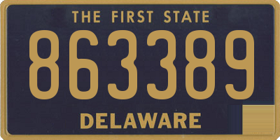 DE license plate 863389