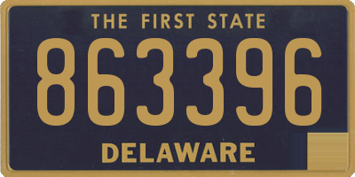 DE license plate 863396