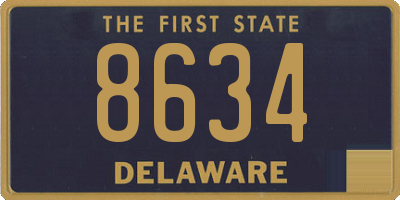 DE license plate 8634