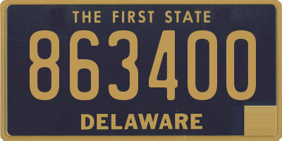DE license plate 863400