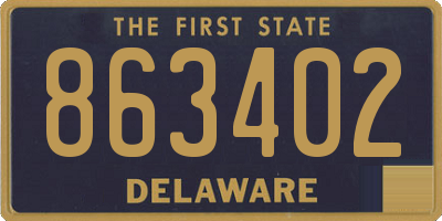 DE license plate 863402