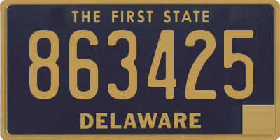 DE license plate 863425