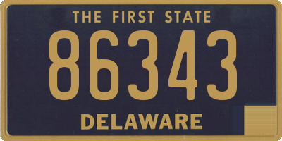 DE license plate 86343