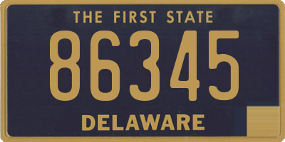 DE license plate 86345