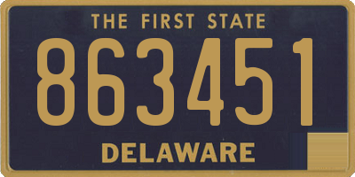 DE license plate 863451