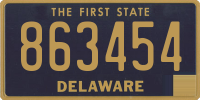 DE license plate 863454