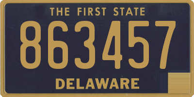 DE license plate 863457
