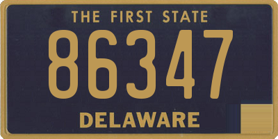 DE license plate 86347