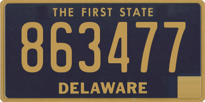 DE license plate 863477