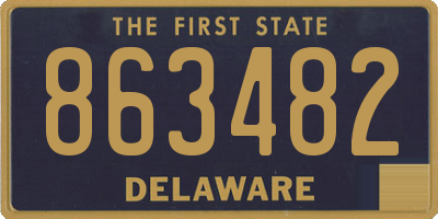 DE license plate 863482