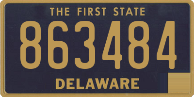 DE license plate 863484