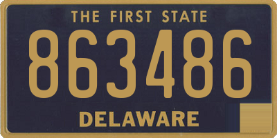 DE license plate 863486