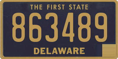 DE license plate 863489