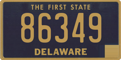 DE license plate 86349