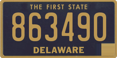 DE license plate 863490