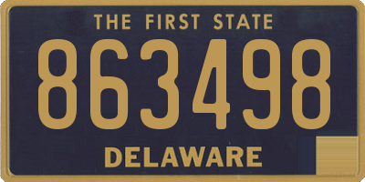 DE license plate 863498