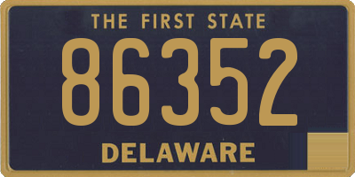 DE license plate 86352