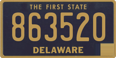 DE license plate 863520