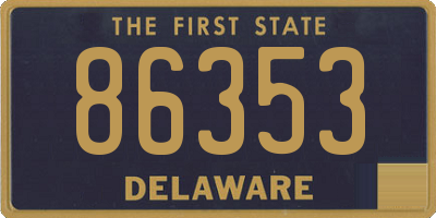 DE license plate 86353